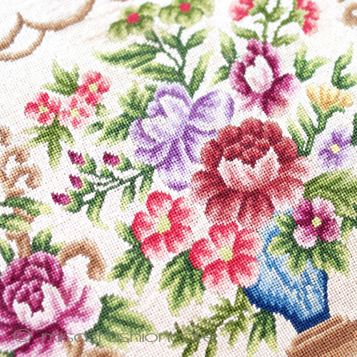 （画像用） ヴィンテージ　バッグ MOパール　花プチポアン