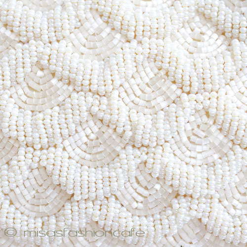 （画像用） ビンテージ　バッグ 総ビーズ　MOパール