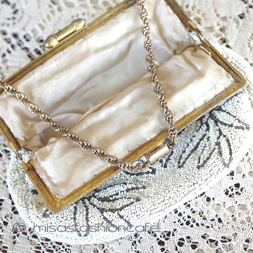 （画像用） アンティーク　バッグ ビーズ刺繍ビジュー金具