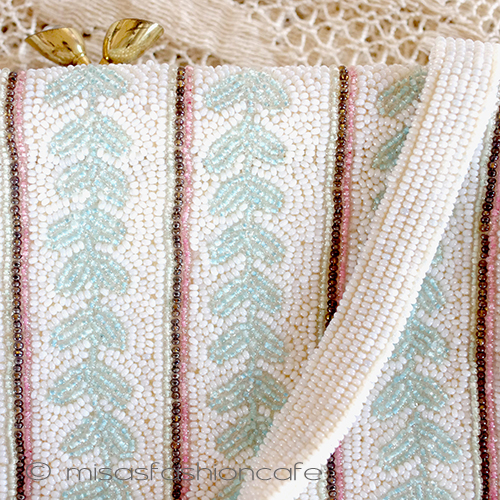 （画像用） ヴィンテージバッグ　 ベルギー製ビーズ刺繍