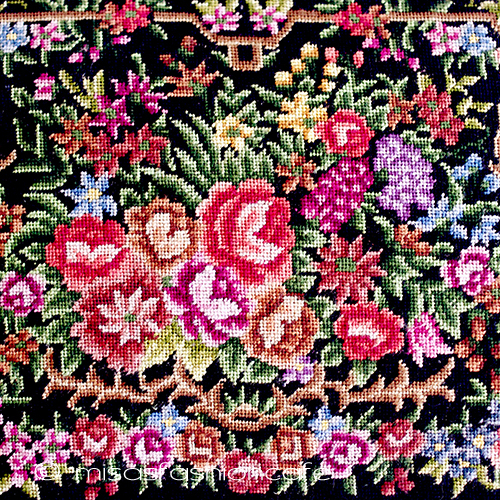 （画像用） アンティークバッグ MOパール　花プチポアン