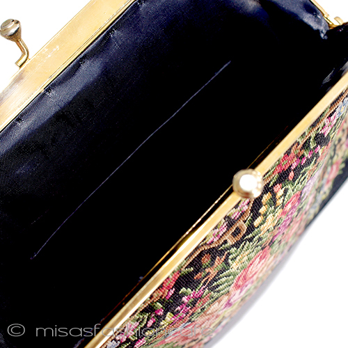 （画像用） アンティークバッグ MOパール　花プチポアン