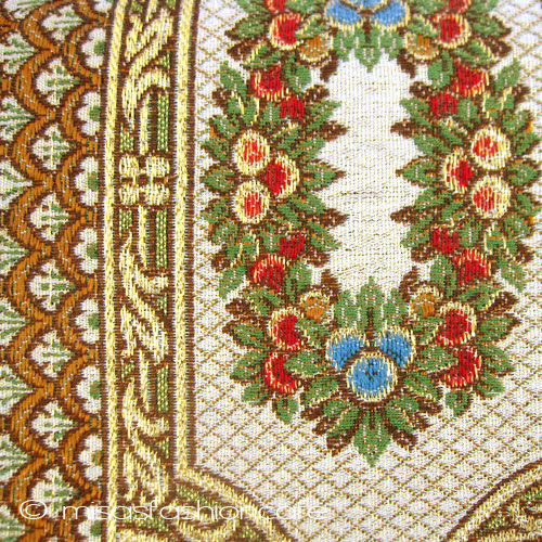 （画像用） ヴィンテージバッグ 伊製パンジー・スミレの花