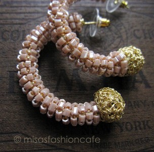 （画像用） Lavish ピアス　 18Kgp フープ・ピンク