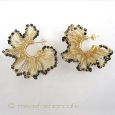 （画像用） Lavish ピアス 18Kgp フープ Black