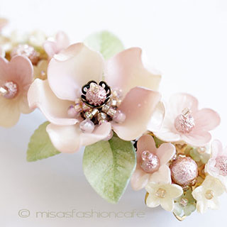 （画像用） ヘアーバレッタ お花　フランス製