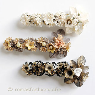 （画像用） ヘアーバレッタ フランス製　花　再販