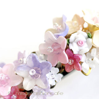 （画像用） ヘアーバレッタ お花　フランス製