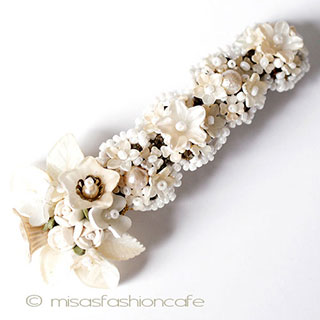 （画像用） パーティー・ヘアーバレッタ フランス製パール再販