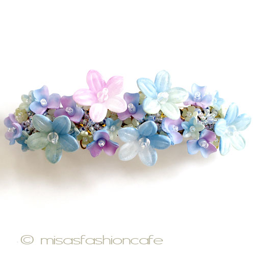 （画像用） フラワー・バレッタ　（大） フランス製　パーティー