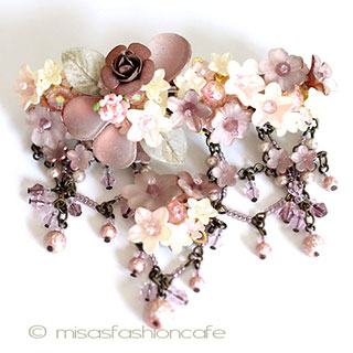 （画像用） ヘアーバレッタ（大）再販 フランス製　フラワー