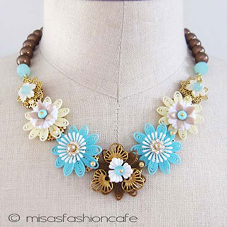 （画像用） NY お花ネックレス 　パステル・フラワー