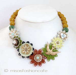 （画像用） NY お花ネックレス ツバメ＆マルチフラワー