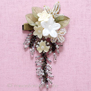 （画像用） ヘアークリップ パール　パーティー