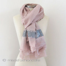 （画像用） スパンコール ストール モーブ・ピンク　再販！