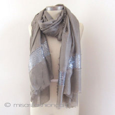 （画像用） スパンコール ストール（大） スモーキーブラウン