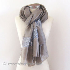 （画像用） スパンコール ストール（大） スモーキーブラウン