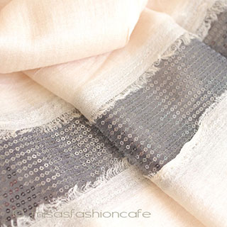 （画像用） スパンコール ストール ピーチ・スキン （大判）