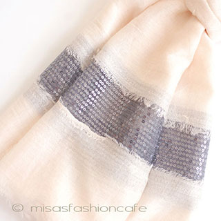 （画像用） スパンコール ストール ピーチ・スキン （大判）