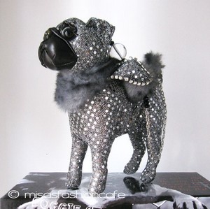 （画像用） クラッチ＆ハンドバッグ 再販!パグ（ビジュー天使）