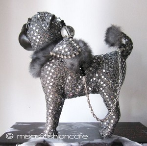 （画像用） クラッチ＆ハンドバッグ 再販!パグ（ビジュー天使）