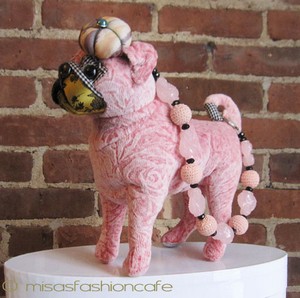 （画像用） クラッチ＆ハンドバッグ 　パグ　（ピンクのローズ）