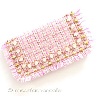 （画像用） ビジューバッグ再販！ ツイード　チェーン付属