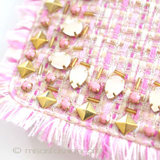 （画像用） ビジューバッグ再販！ ツイード　チェーン付属