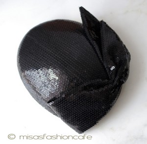 （画像用） ヘッドアクセサリー　ハット リボン・スパンコール