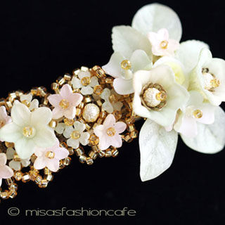 （画像用） パーティー・ヘアーバレッタ フランス製フラワー再販