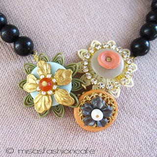 （画像用） NY お花ネックレス 　パール・フラワー