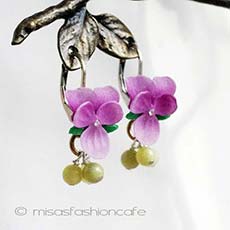 （画像用） スミレのお花　ピアス