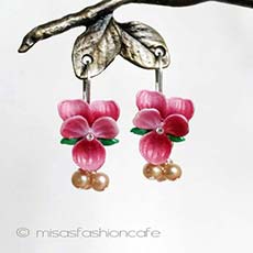 （画像用） スミレのお花　ピアス