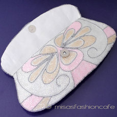 （画像用） クラッチ バッグ 　 　ピーチ ｘ ピンク