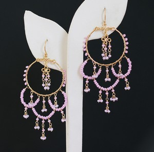 （画像用） ピアスまたはイヤリング 18Kgf　ラベンダー