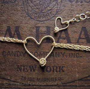 （画像用） 14K gf ハート ブレスレット