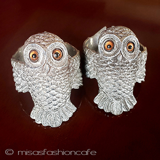 （画像用） ふくろう　セット ナプキンリング2個