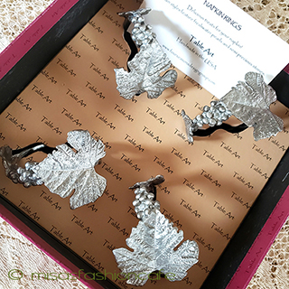 （画像用） マイケルミショー　葡萄 ナプキンリング　４個セット