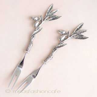 （画像用） オリーブ フォーク（２本セット）