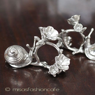 （画像用） カタツムリと花２個セット ナプキンリング 再販！