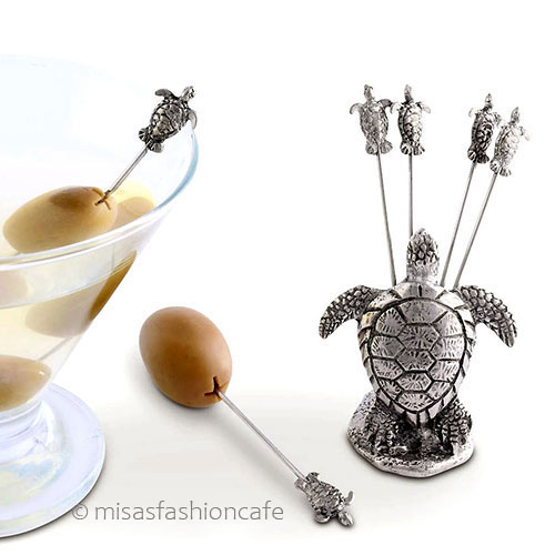 （画像用） 親子の海亀　セット ピックフォーク６本