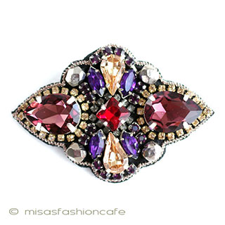 （画像用） Ｓｕｚａｎｎａ　Ｄａｉ プラムビジュー　ブローチ