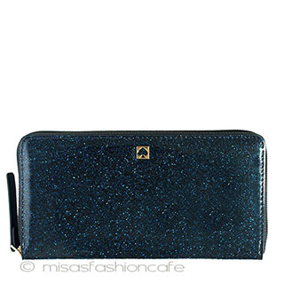 （画像用） ケイトスペード　長財布 キラキラネイビー再販！