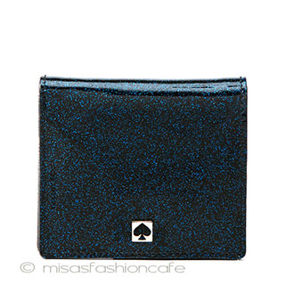 （画像用） ケイトスペード　財布 キラキラ　ネイビー