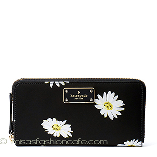 （画像用） ケイトスペード　長財布 デイジーのお花と蜜蜂
