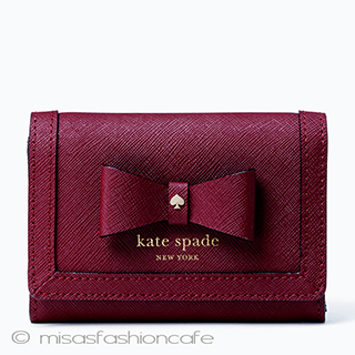 （画像用） ケイトスペード お財布 二つ折り　りぼん
