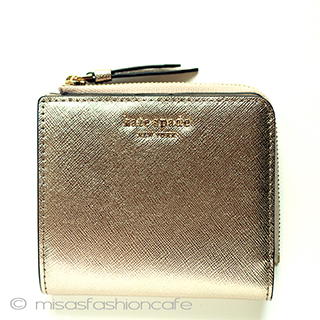 （画像用） ケイトスペード　お財布 二つ折り　ゴールド