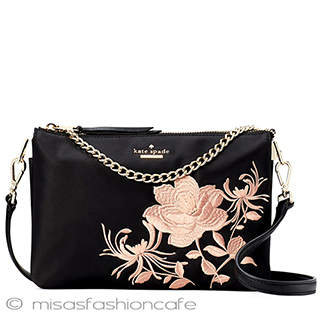 （画像用） ケイトスペード　お花刺繍 ハンドショルダーバッグ