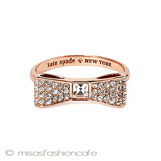 （画像用） ケイトスペード指輪リング ローズゴールド　リボン