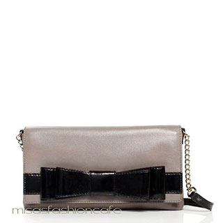 （画像用） Kate Spade　 グレーｘBLK リボン